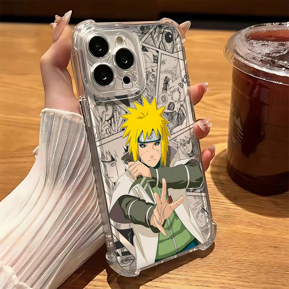 Anime Phone Case For iPhone 16 15 14 13 12 11 Mini Pro Max X XR XSMax 8 Plus Uchihas Anti Fall Itachis Transparent Sasukes Cover