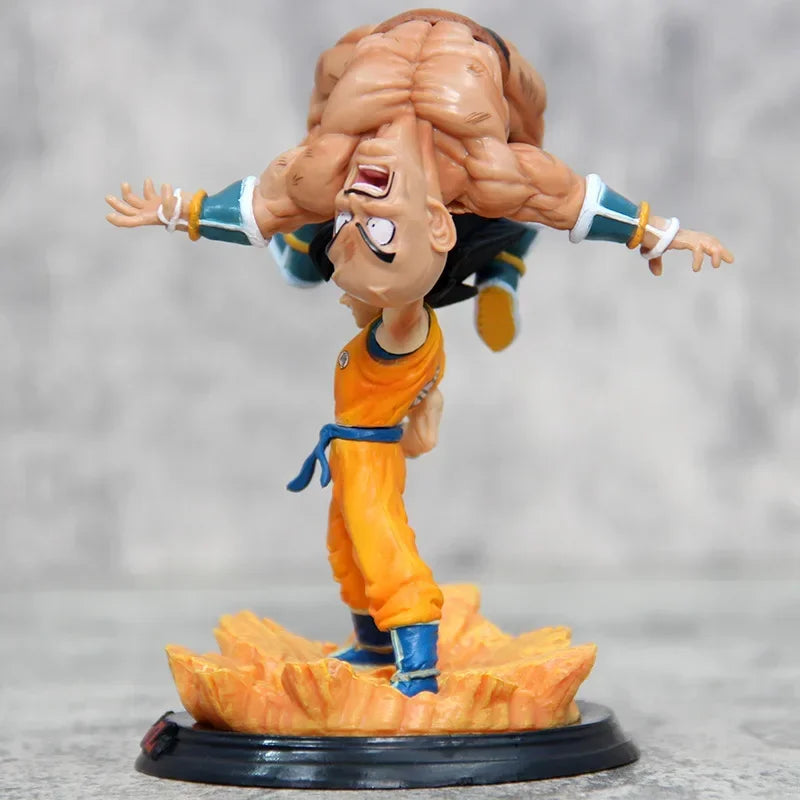 12cm/4.7 inches Dragon Ball anime character Goku lifting Nappa PVC Action Figure Figurine Model Collection Decoration Toys Gift
