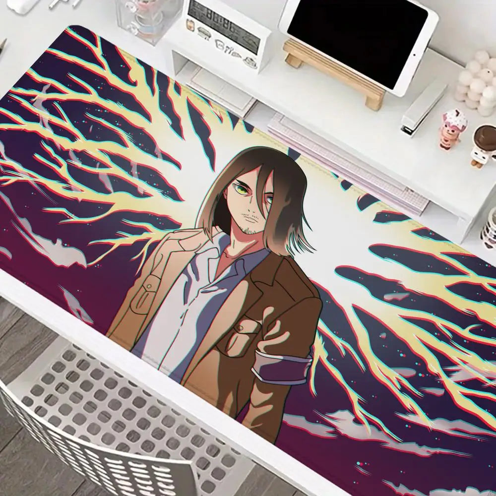 Yeager Allen Comic Attack on Titan Mouse Pad Large XXL Mouse Pad HD Rubber Non-slip Mouse Pad Laptop Keyboard Accessory Desk Pad