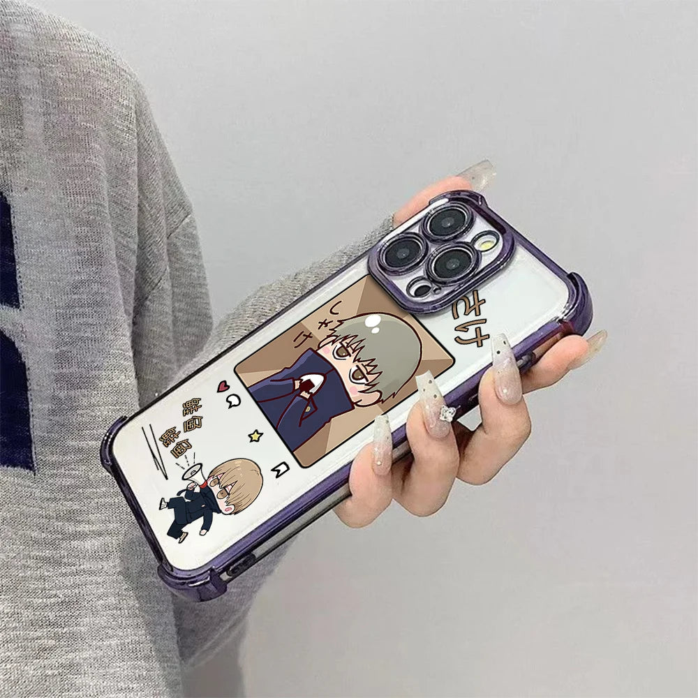 J-Jujutsus Kaisens Gojo FUNDA  Phone Case For iPhone 16 12 13 14 15 Pro Max Plus Shockproof Four corner anti fall