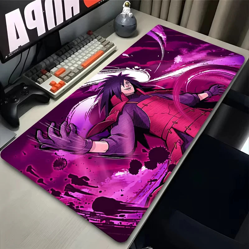 Mouse Pad Office PC Gaming Accessories N-narutoS Keyboard Pad Japan Anime M-madara Desk Mouse Mat Laptop U-uchiha Gamer Mousepad