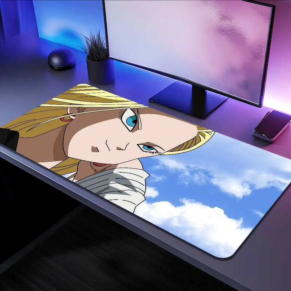 Broly Dragon Ball Anime Mousepad Large Desk Mat Keyboard Ergonomic Office Rubber PC Non-slip Anti-fray Home Custom Game