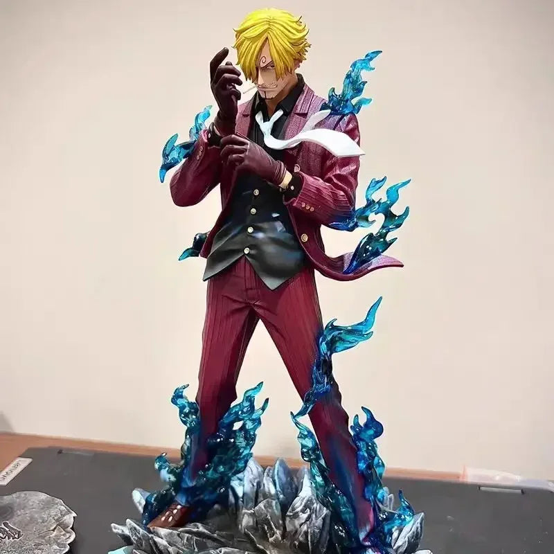 25cm One Piece anime character smoking Sanji PVC Action Figure Model Statue Decoration Collection Toys Birthday Gift