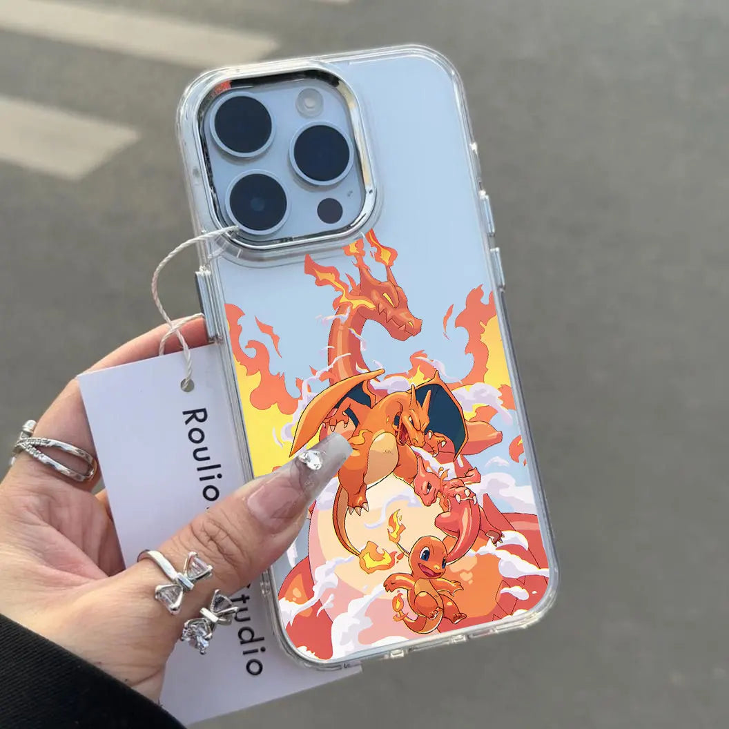 Anime New Pokemon Gengar Squirtle Phone Case For iPhone 17 16e 16 15 14 13 12 11 Pro Max 8 7 Air Plus Transparent Soft Cover