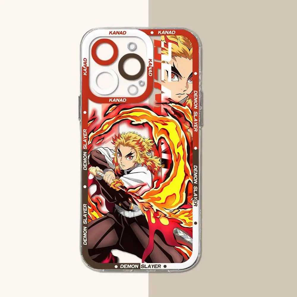 Anime Demon Slayer Kimetsu No Yaiba Phone Case For IPhone 17 Pro Max 16e 17 Air 11 15 12 14 13 16 Pro Max 15 Plus Soft TPU Cover