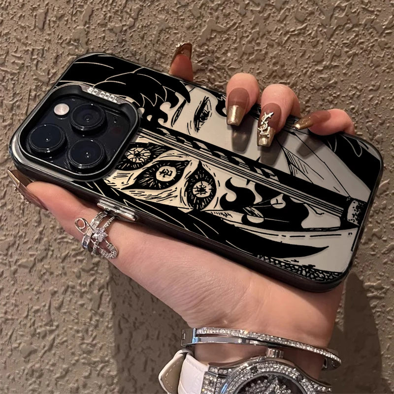 Hot Anime Demons Slayers Matte Case for iPhone 15 16 14 13 12 11 Pro Max XS X XR 8 7 Plus SE 2020 Shockproof Plating PC Funda