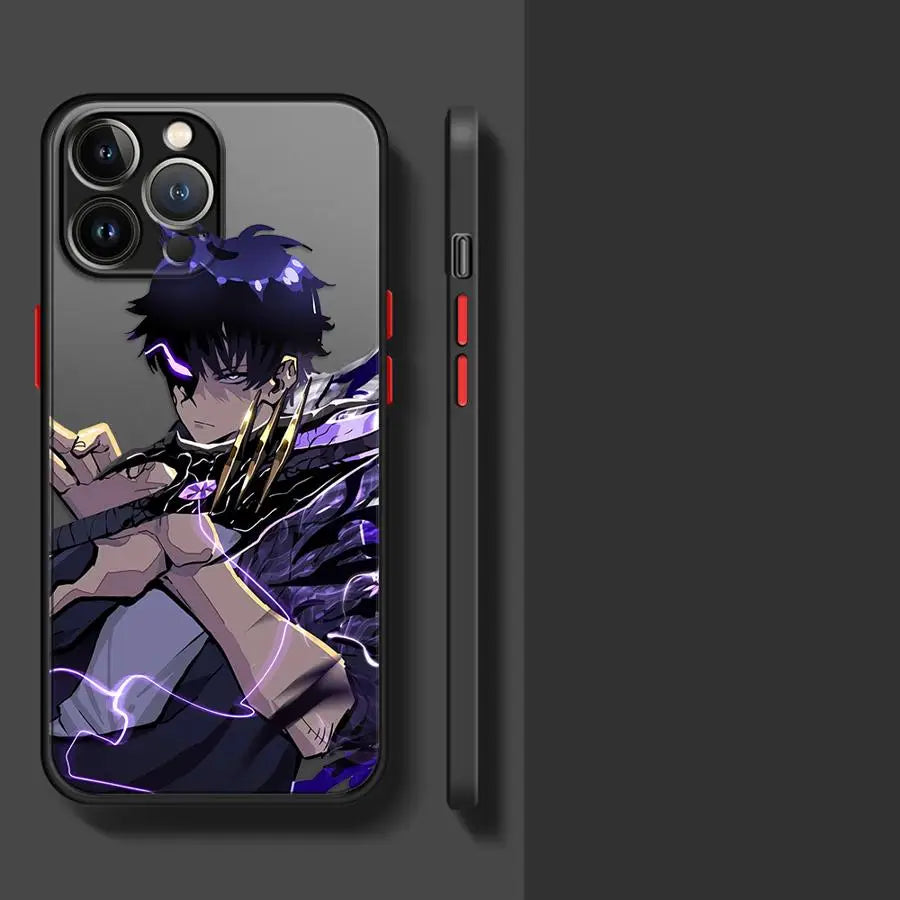 Anime S-Solo Levelings Phone Case for iPhone 14 15 16 Plus 11 12 13 Pro Max 12 Mini 7 8 SE XR XS 16e Soft shell