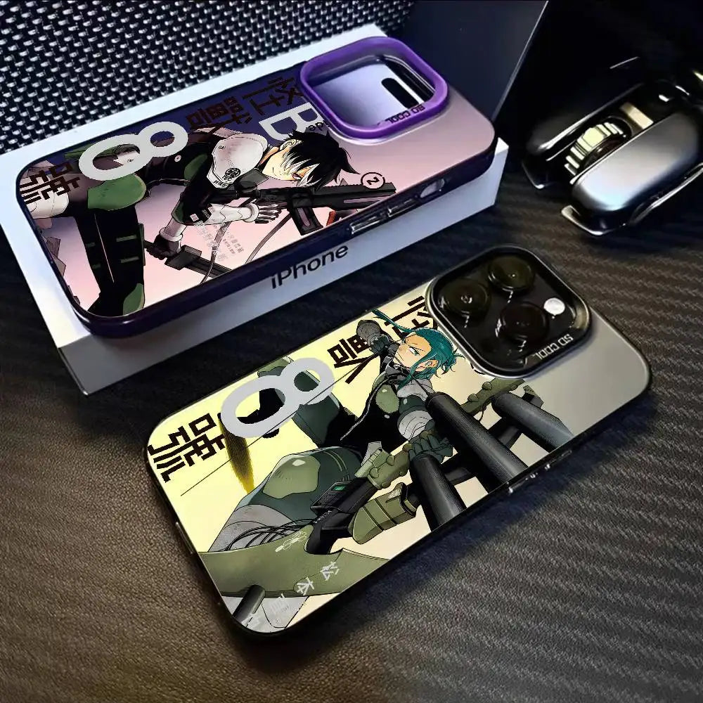 Anime K-Kaiju No 8 Phone Case For iPhone 17 16 15 14 13 12 Pro Max Plus Colorful Gradient Soft TPU Back Cover