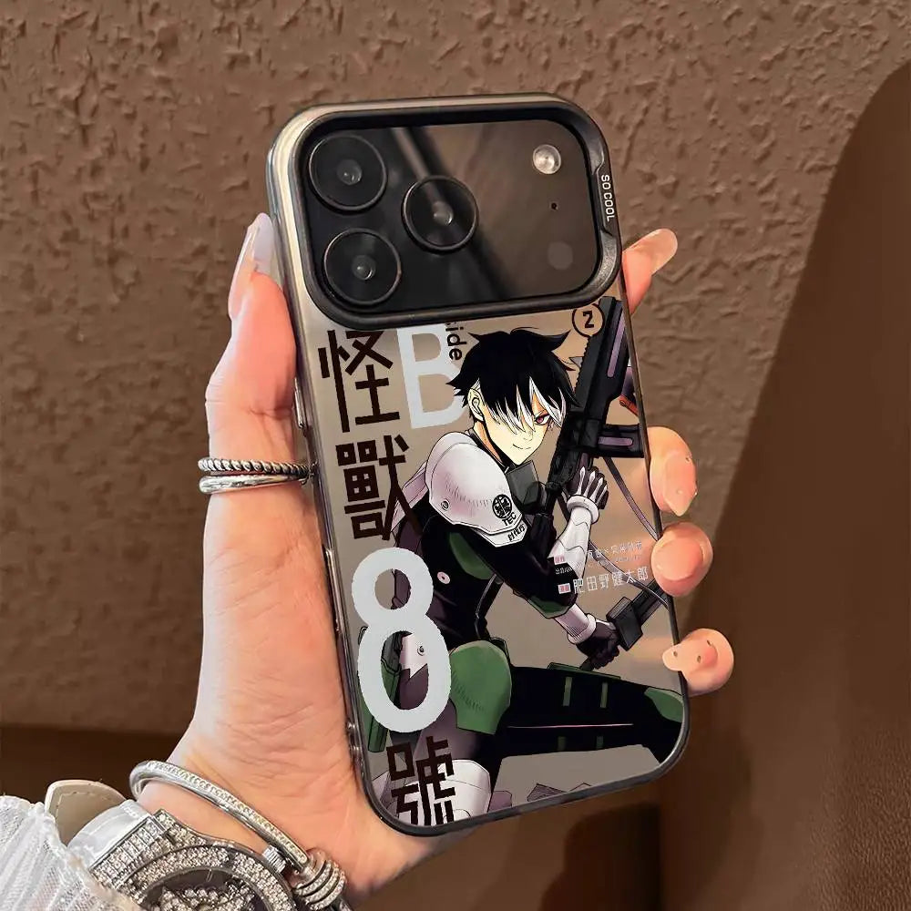 Anime K-Kaiju No 8 Phone Case For iPhone 17 16 15 14 13 12 Pro Max Plus Colorful Gradient Soft TPU Back Cover