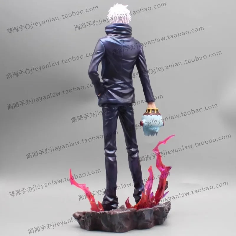 Jujutsu Kaisen Anime Figures Satoru Gojo Figure 2 Heads 2 Arms Action Figurine Statue Collection Ornament Model Christmas Gifts