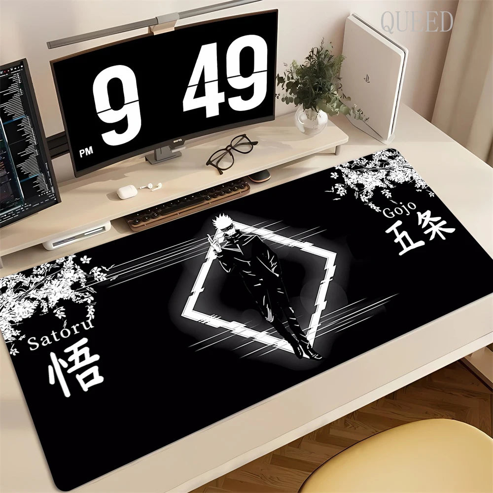 XXL Anime Jujutsu Kaisen Mouse Pad Gaming Accessories Office Gamer Keyboard Desk Mat Rubber Non-Slip Laptop Satoru Gojo Mousepad