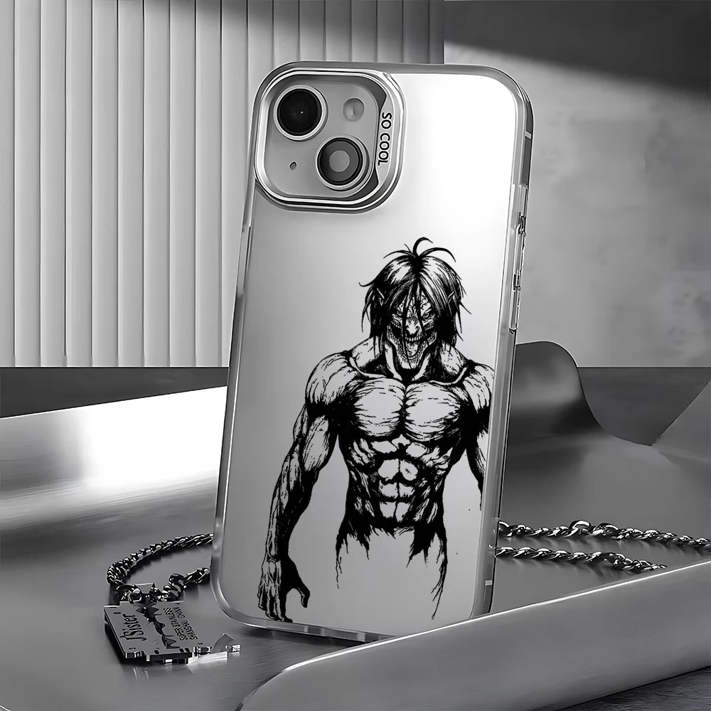 Hot Anime Attack On Titan New Phone Case For iPhone 15 14 13 12 11 Pro Max X XR XSMAX 8 7 Plus Candy Matte Shockproof Back Cover
