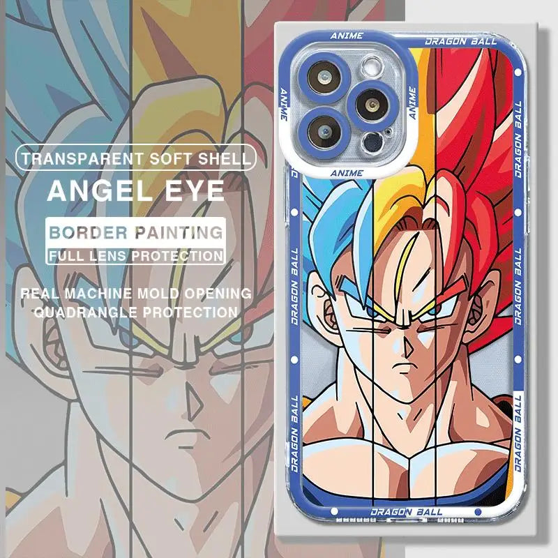 Phone Case for iPhone 13 Pro Max 15 7 8 Plus 11 Pro XS Max 14 Plus XR X 12 Mini Clear D-Dragon Ball Z Cover