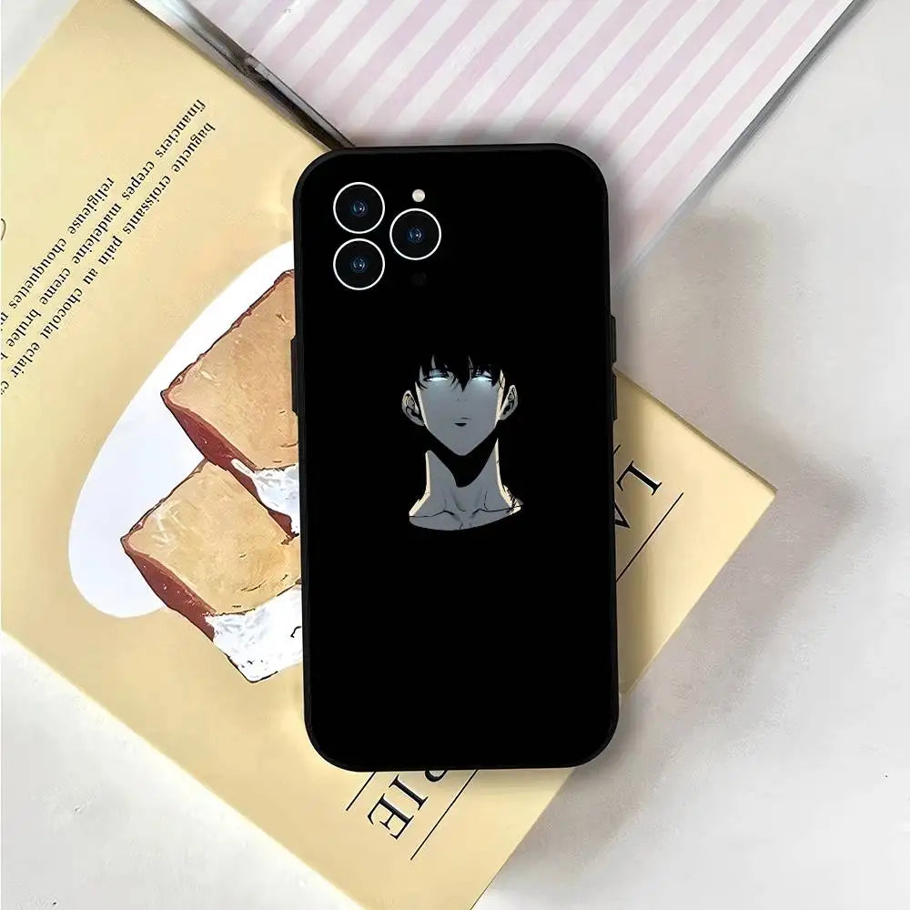 1pc Solo Leveling Anime Phone Case Silicone Soft For IPhone 16 15 14 13 12 11 X XR Plus Pro Max Plus