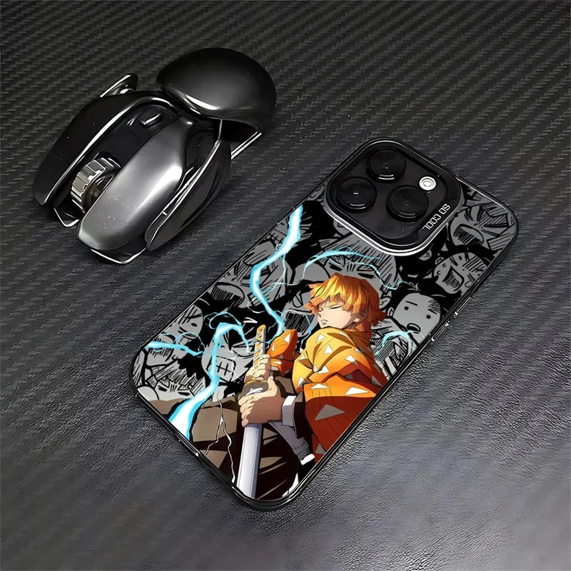 Demon Slayer Tanjiroe Giyu Tomioka Anime Case for iPhone 17 Air 17 Pro 16 15 14 12 11 13 Pro Max Plus Mini 16E Matte IMD Cover