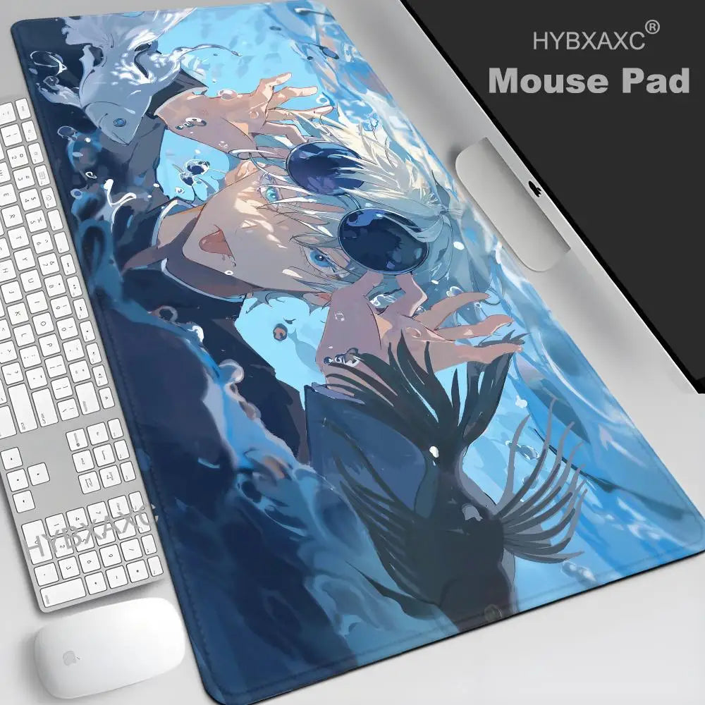 Satoru Gojo Jujutsu Kaisen Custom Skin Natural Rubber Gaming Mousepad Desk Mat Size For Game HYBXAXC Keyboard Pad For Gamer