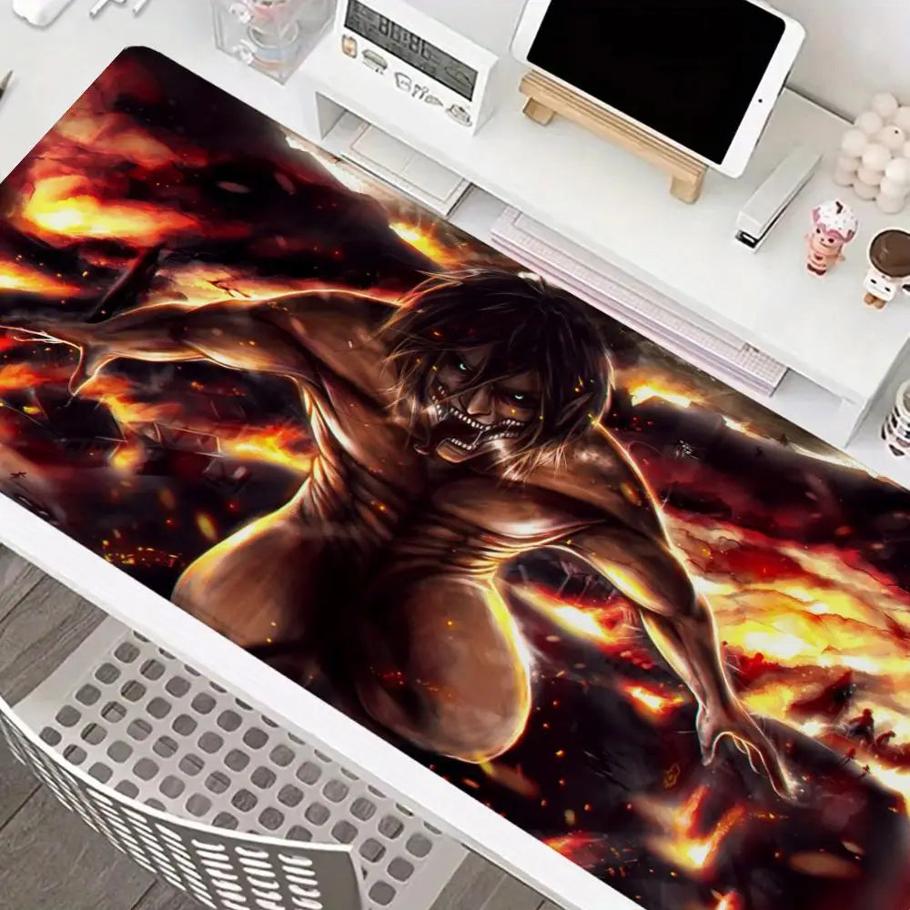 Yeager Allen Comic Attack on Titan Mouse Pad Large XXL Mouse Pad HD Rubber Non-slip Mouse Pad Laptop Keyboard Accessory Desk Pad
