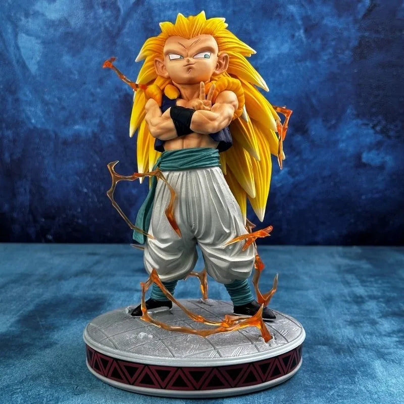 Dragon Ball Z Gotenks Ssj3 Figure Super Saiyan 3 Gotenks Action Figures 25cm Pvc Statue Collection Model Toys For Children Gifts