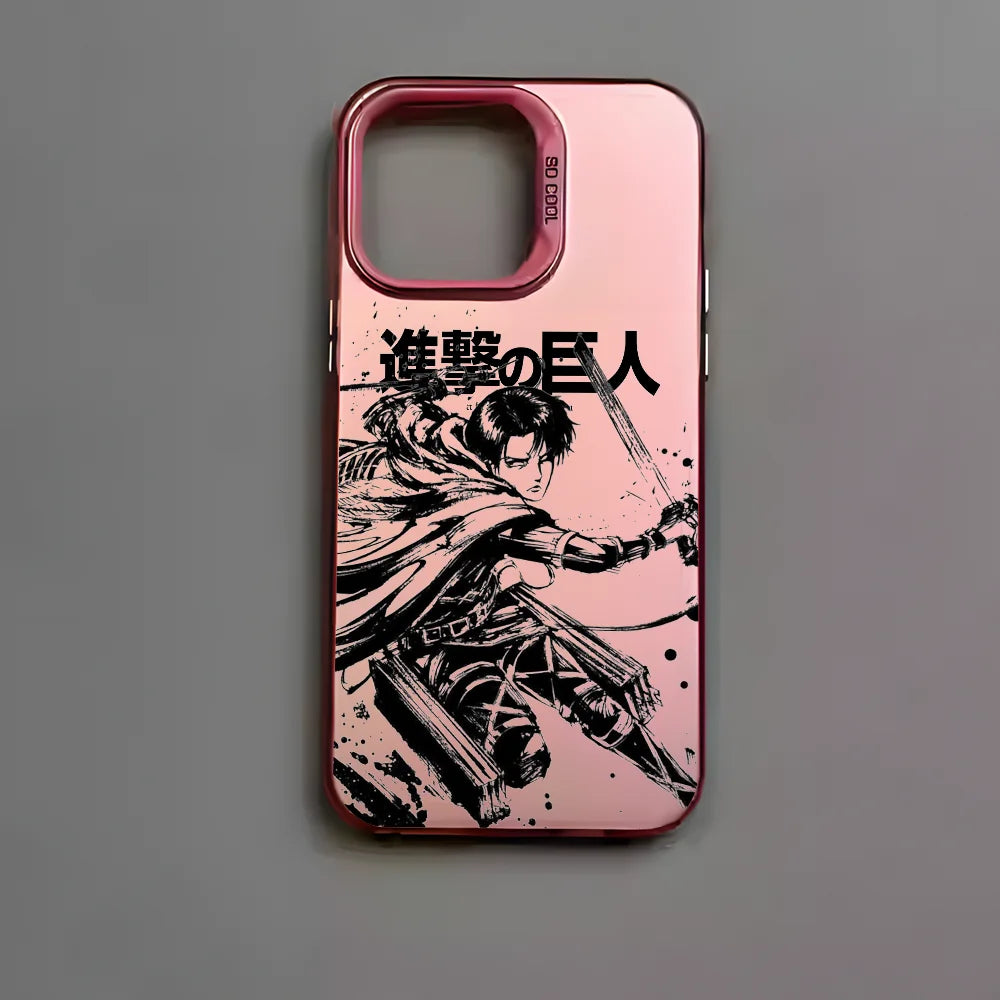 Hot Anime Attack on Titan Phone Case For iPhone 16 15 14 13 12 11 Pro Max Plus – Colorful Gradient Soft TPU Back Cover
