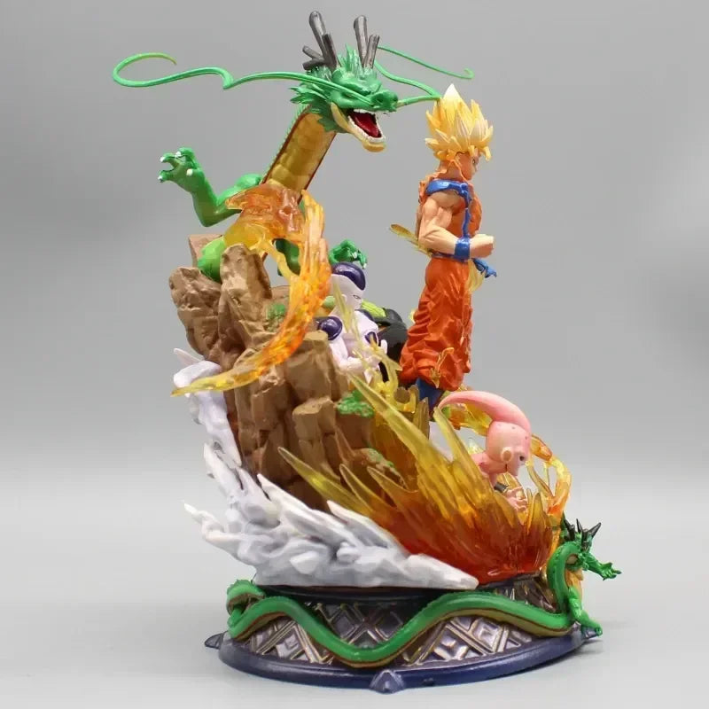 Son Goku Figure Dragon Ball Z Frieza Shenron Anime Figures 23cm Super Saiyan Statue Pvc Desk Ornament Model Christmas Gifts Toys