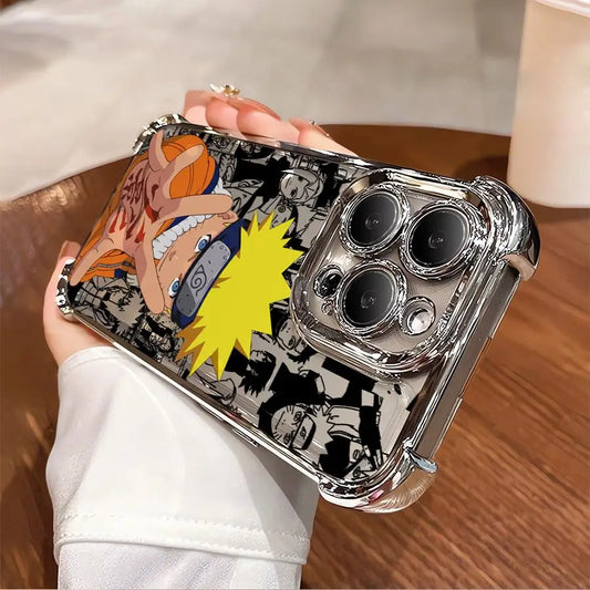 Case for iPhone 11 16 Pro Max 15 Plus 13 17 Air 14 12 Soft Phone Cover Anime Character Sasukes