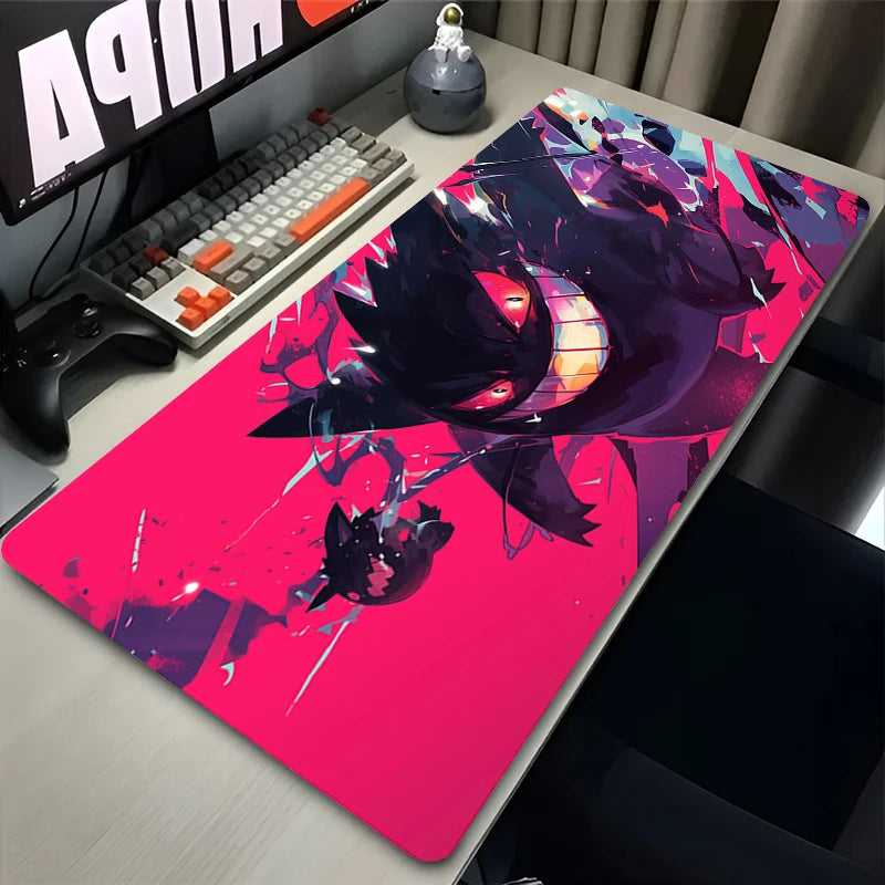 Colorful Gaming Keyboard Rug Laptop Japan Cool Anime Mouse Pad XXL Black P-pokemon Desk Mat PC G-gengar Gamer Cabinet Mousepad