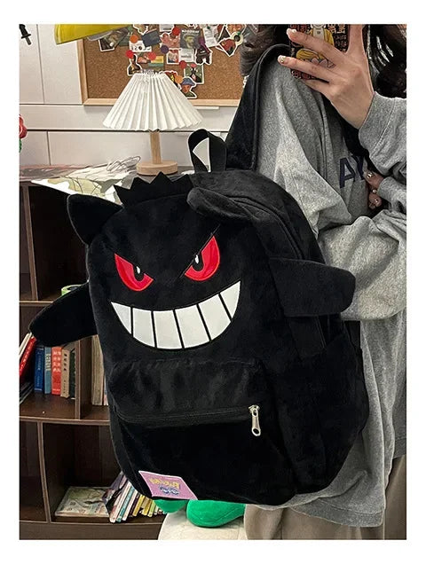 Gengar Backpack Trendy Cool Large Bag Cute Cartoon Kawaii Couple Gift Storage Toys Anime Accessories