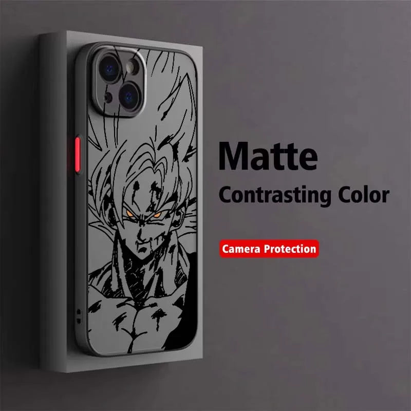 Cool Dragon Ball Art Popular For Apple iPhone 17 Air 16 15 14 13 12 11 XS X Pro Max Plus Frosted Translucent Phone Case