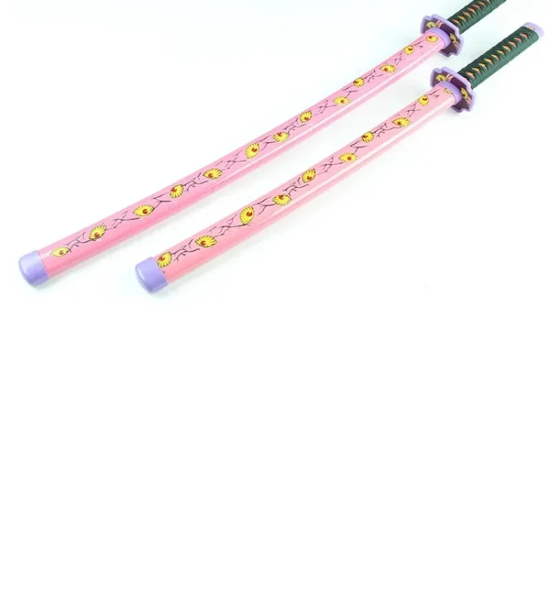 104cm Demon Slayer Kokushibo Katana Kimetsu No Yaiba Blade Sword Anime Cosplay Prop Real Size Japanese Katana Samurai Sabre Toy