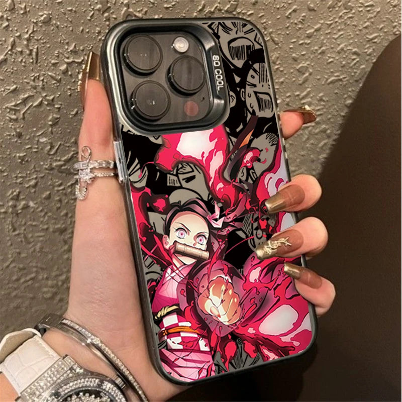 Demon Slayer Tanjiroe Giyu Tomioka Anime Case for iPhone 17 Air 17 Pro 16 15 14 12 11 13 Pro Max Plus Mini 16E Matte IMD Cover