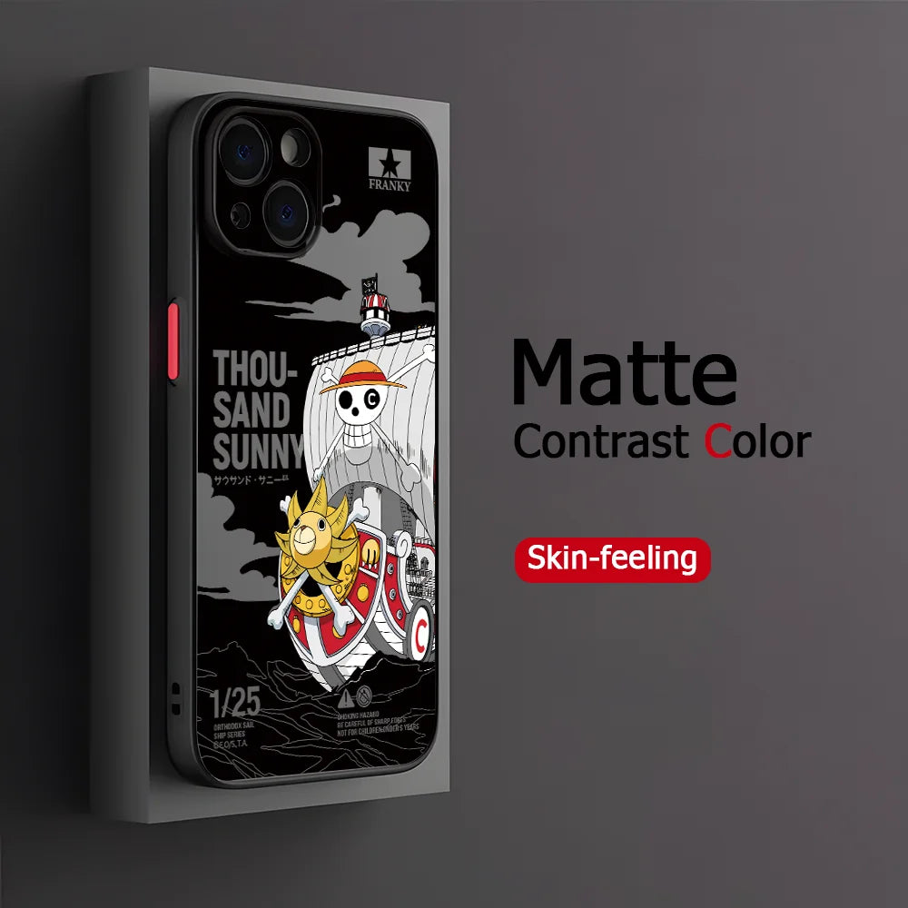 New Luffies Zoroes Phone Case for iPhone 16 15 14 Plus 13 12 Mini 11 Pro Max X Xs XR 7 8 Matte Transparent Hard Cover