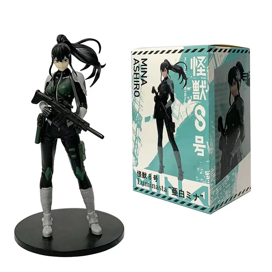 In Stock 1-4PCS Amine Kaiju No. 8 Figure Kafka Hibino Mina Ashiro Skeleton Creative PVC Model Toys Kids Action Statue Doll Gifts