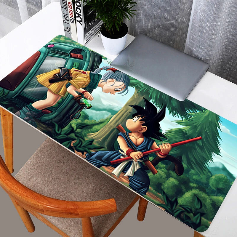 DBZ Dragon Ball Bulma Mouse Pad Large Rubber PC Computer Gaming Accessories Mousepad Desk Mat Locking Edge Gamer Carpet
