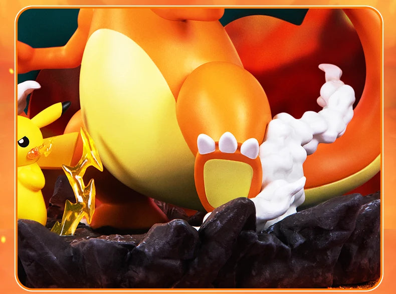 Genuine 16cm Pokemon Action Figures Charizard With Pikachu Cartoon Anime Collectible Model Toys For Birthday Gift