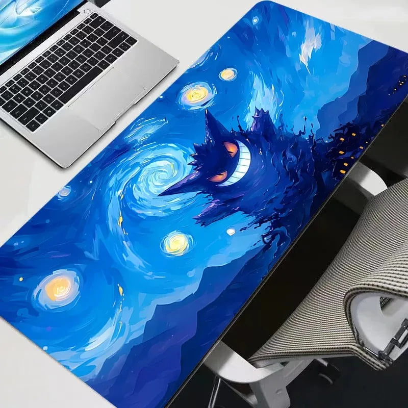 Large Mouse Pads P-pokemon Gengar Desk Gaming Mousepad with Stitched Edges and Non-Slip Rubber Base Extended 900x400 Mouse Pad