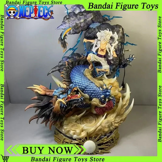 23cm Luffy Vs Kaidou Anime Figures One Piece Figures Luffy Gear 5 Statue Nika Luffy Gk Onepiece Luffy Decor Model Doll Toys Gift