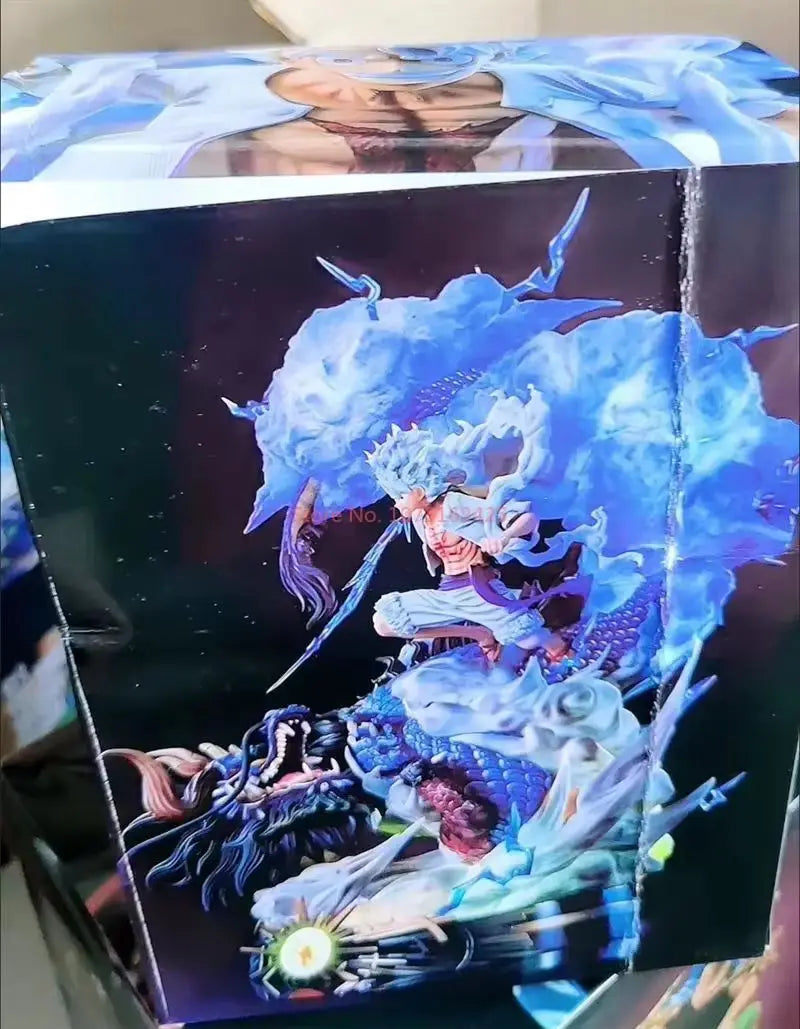 23cm Luffy Vs Kaidou Anime Figures One Piece Figures Luffy Gear 5 Statue Nika Luffy Gk Onepiece Luffy Decor Model Doll Toys Gift