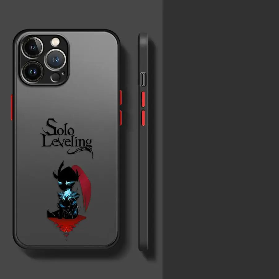 Anime S-Solo Levelings Phone Case for iPhone 14 15 16 Plus 11 12 13 Pro Max 12 Mini 7 8 SE XR XS 16e Soft shell