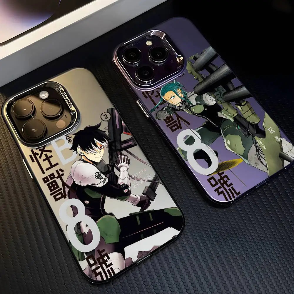 Anime K-Kaiju No 8 Phone Case For iPhone 17 16 15 14 13 12 Pro Max Plus Colorful Gradient Soft TPU Back Cover
