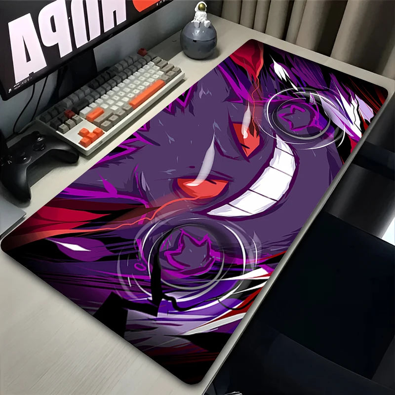 Colorful Gaming Keyboard Rug Laptop Japan Cool Anime Mouse Pad XXL Black P-pokemon Desk Mat PC G-gengar Gamer Cabinet Mousepad