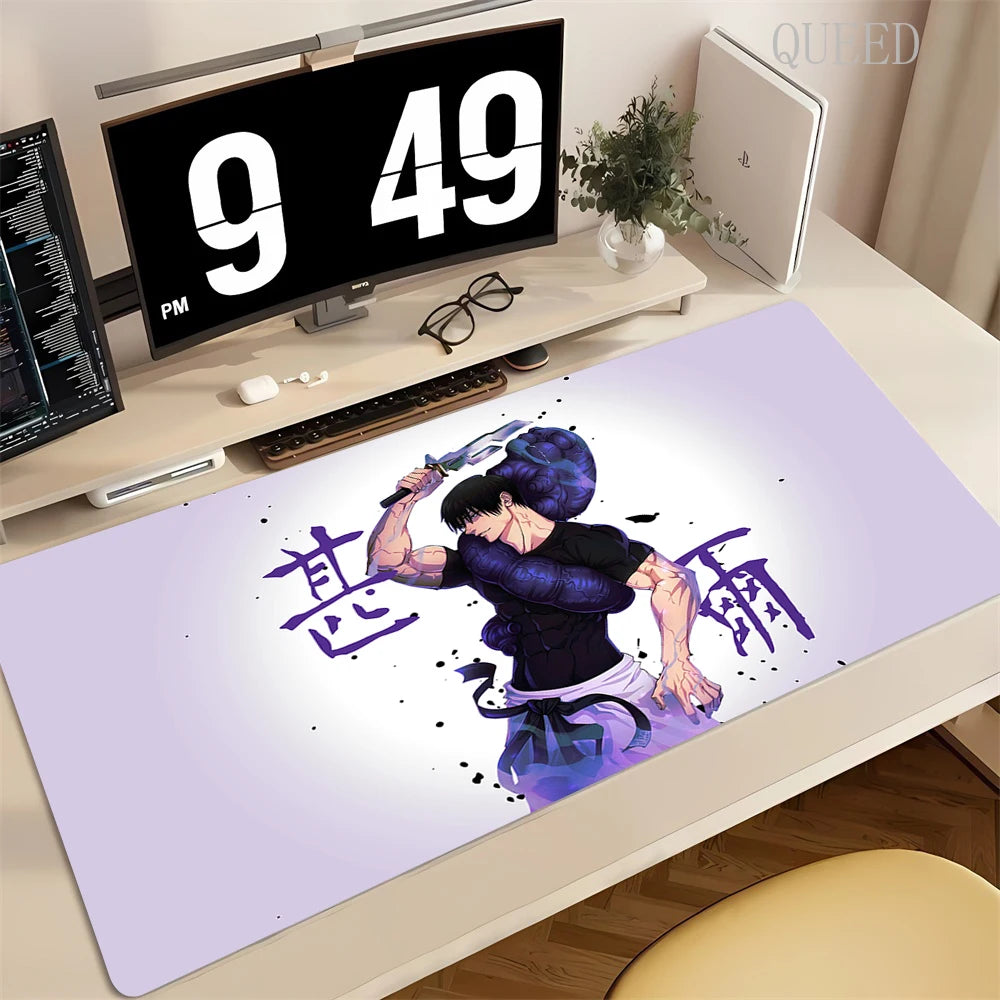 XXL Anime Jujutsu Kaisen Mouse Pad Gaming Accessories Office Gamer Keyboard Desk Mat Rubber Non-Slip Laptop Satoru Gojo Mousepad
