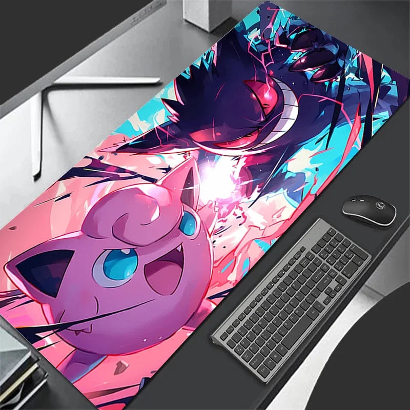 Purple Mouse Pad Large Gamer 900x40 P-pokemonS G-gengar Keyboard Desk Mouse Mat XL Carpet Rubber Tapis Souris Gaming PC Mousepad