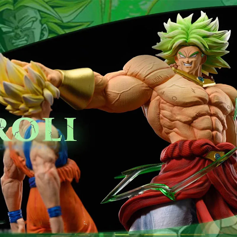 Broli Vs Goku Anime Figure Dragon Ball Broli 28cm Figurine Pvc Statue Model Doll Desk Decoration Collectible Toys Christmas Gift