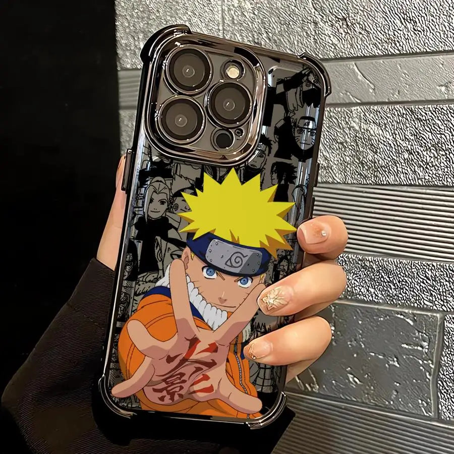 Case for iPhone 11 16 Pro Max 15 Plus 13 17 Air 14 12 Soft Phone Cover Anime Character Sasukes