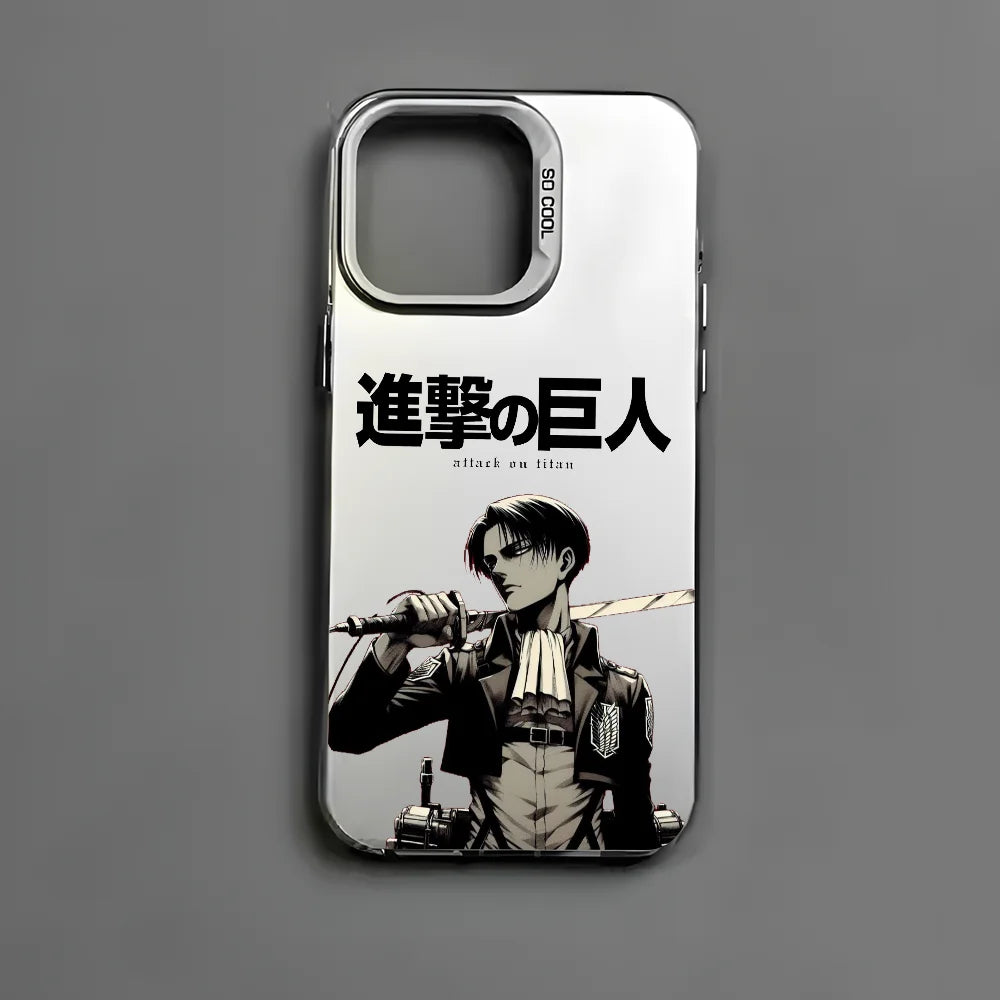 Anime Attack on Titan Phone Case For iPhone 16 15 14 13 12 11 Pro Max Plus – Colorful Gradient Soft TPU Back Cover