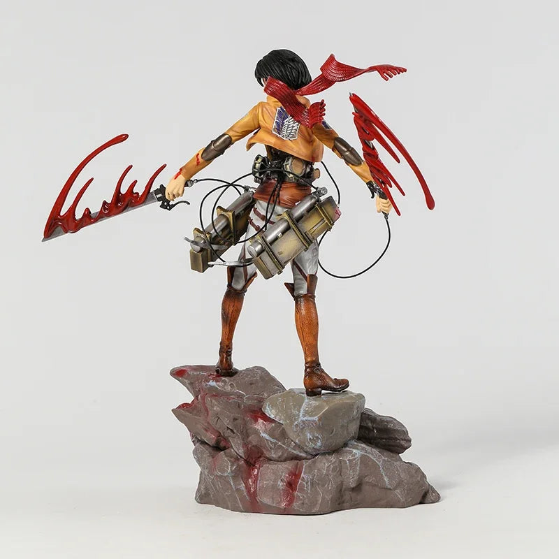 Attack on Titan Mikasa Levi Ackerman Battle Damage Ver Collection Figure Figurine Model Statue