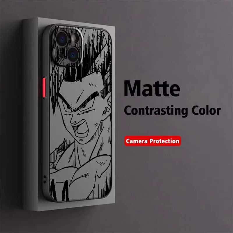 Cool Dragon Ball Art Popular For Apple iPhone 17 Air 16 15 14 13 12 11 XS X Pro Max Plus Frosted Translucent Phone Case