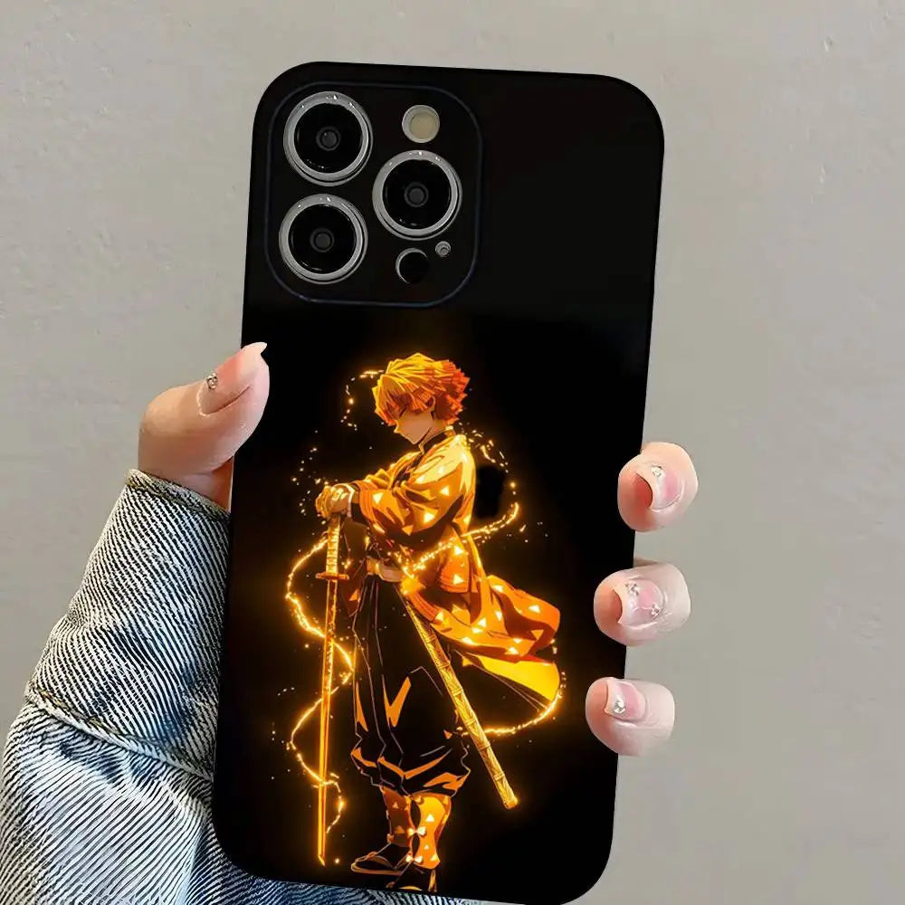 Demon S-Slayer Sanemi Phone Case For iPhone 16 15 14 13 12 11 PRO MAX PLUS Mini TPU Soft to Skin-friendly case