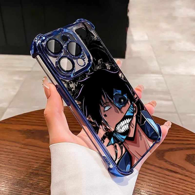 Hot Anime Solos Levelings Plating Phone Case For iPhone 16e 16 15 14 13 12 11 Pro Max X XR XSMax 7 8 6 Mini Plus Anti-Fall