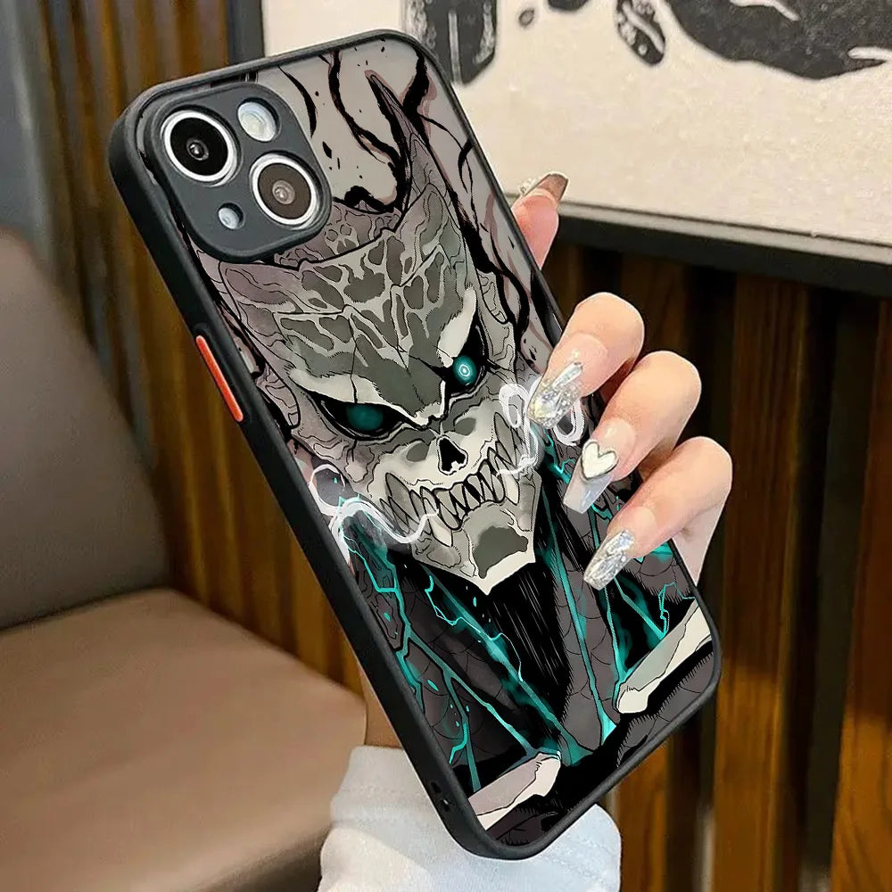 Matte Transparent Back Cover Kaiju No 8 Kafka Phone Case For iPhone 16 15 14 13 12 11 Mini Pro Max X XR XSMax 7 8 Plus